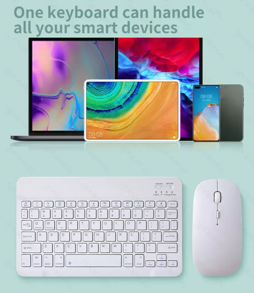 Clavier Bluetooth sans fil compact – Fin, pratique & rechargeable